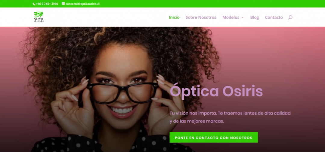 Diseño web de Óptica Osiris